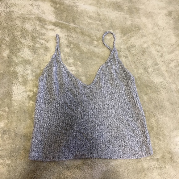 🦋SOLD🦋 Brandy Melville Gray Knit Tank Top - Picture 2 of 4